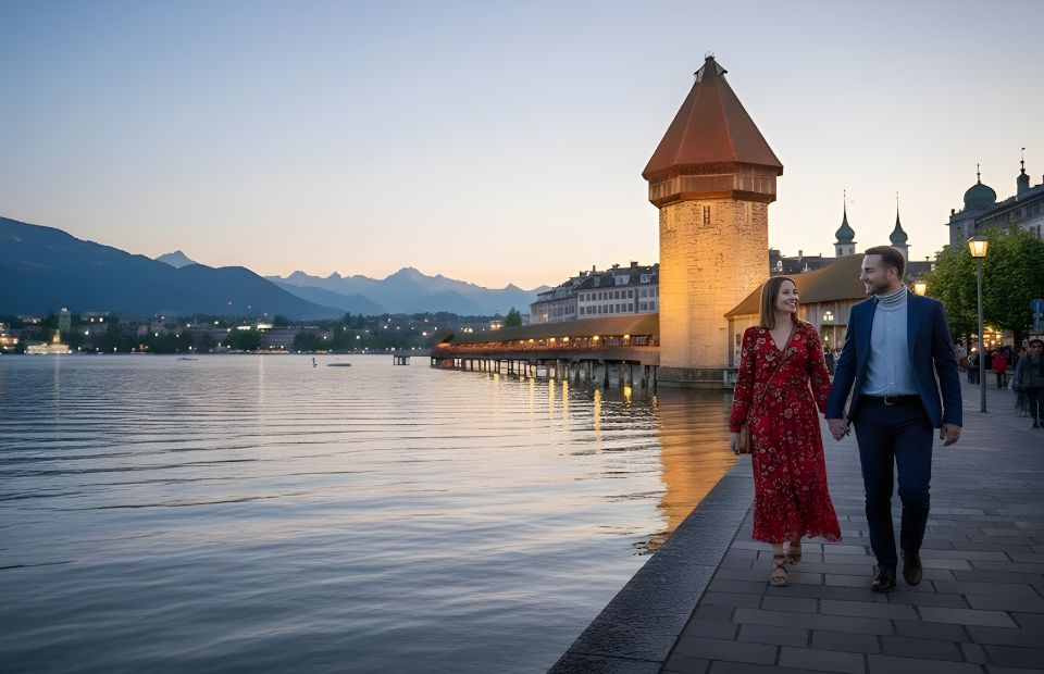 strolling along the waterfront