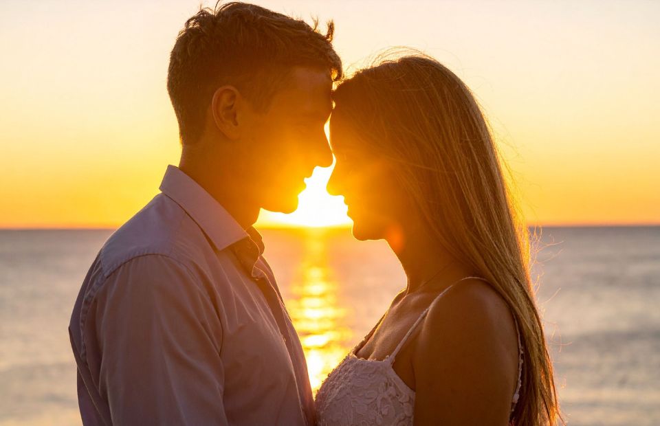 romantic sunset indian ocean